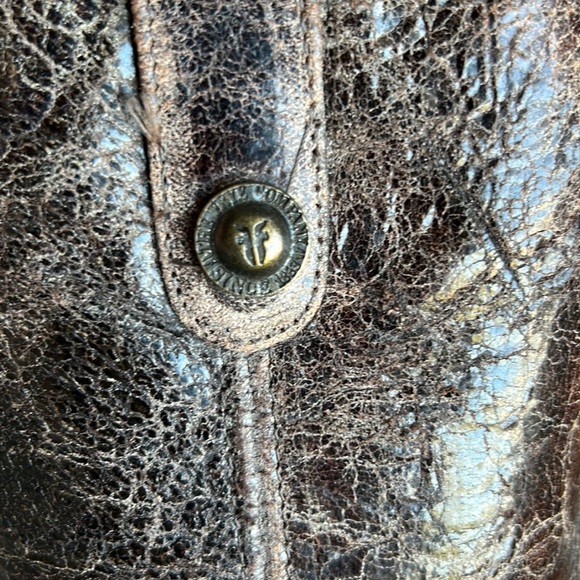 FRYE | Melissa Button Riding Boots in Chocolate Glaze Vintage Distressed 7.5 - Picture 9 of 16